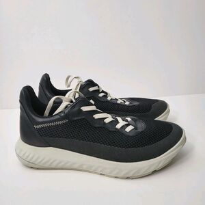 ECCO Sneakers 5.5 36 Womens ST1 Phorene Black White Lace Tie Comfort Shoes